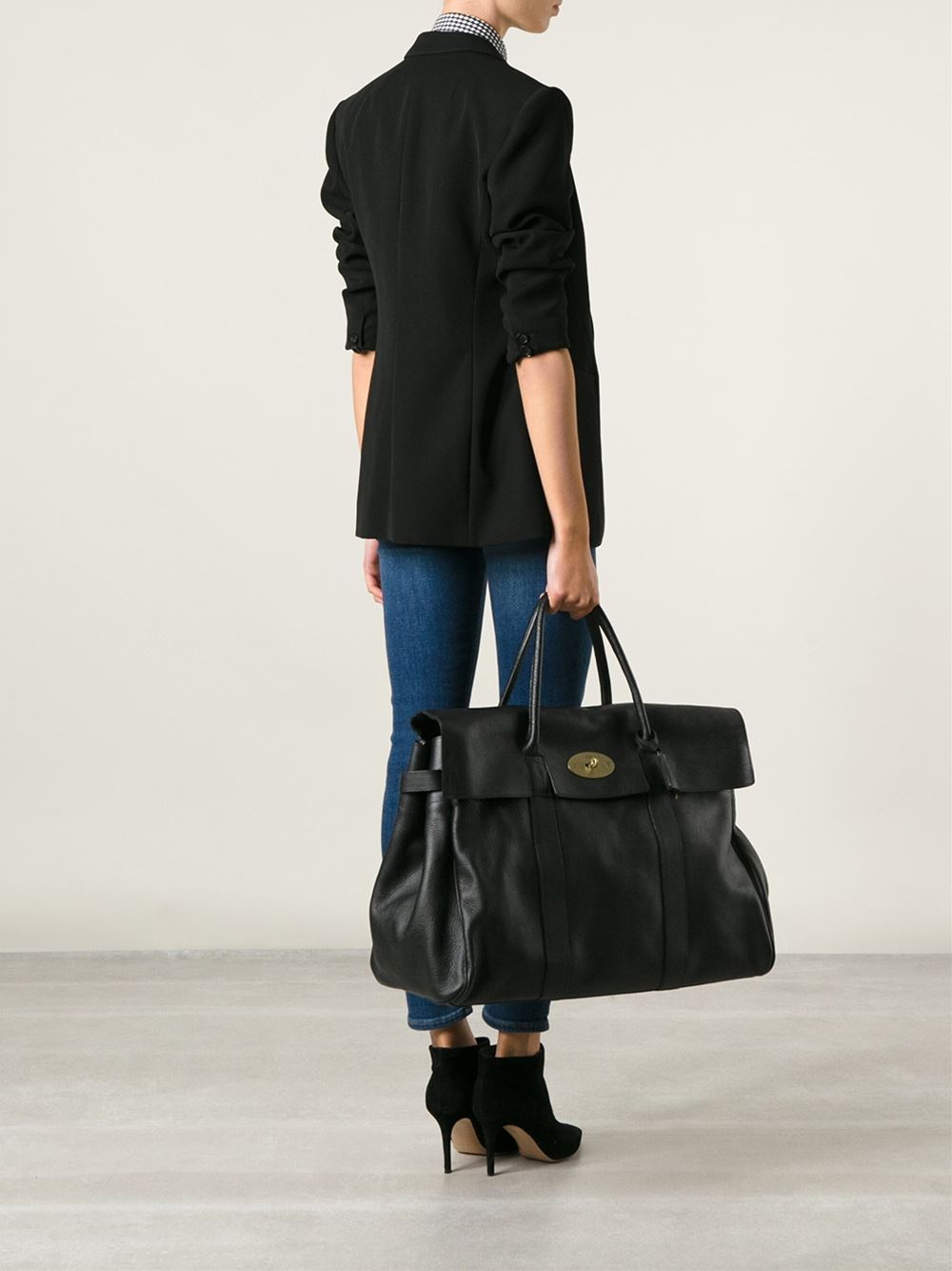 Mulberry Oversized Bayswater Bag in Black | Lyst