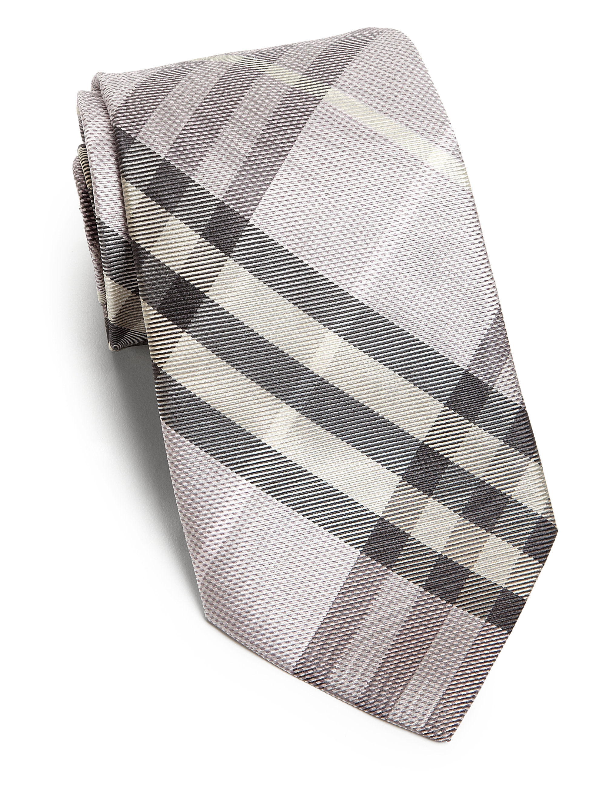 burberry tie silver