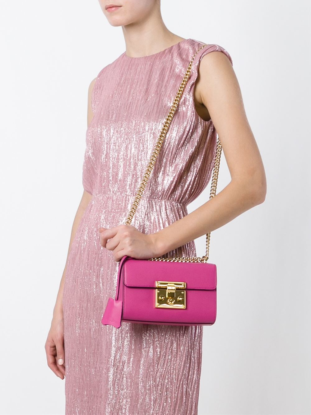 gucci pink padlock bag