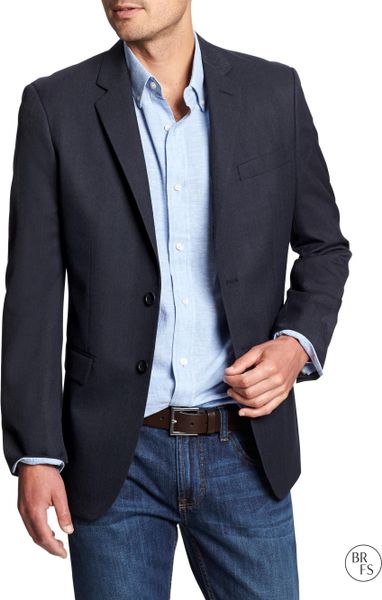 Banana Republic Factory Tailored Slim-Fit Navy Suit Blazer in Blue for ...