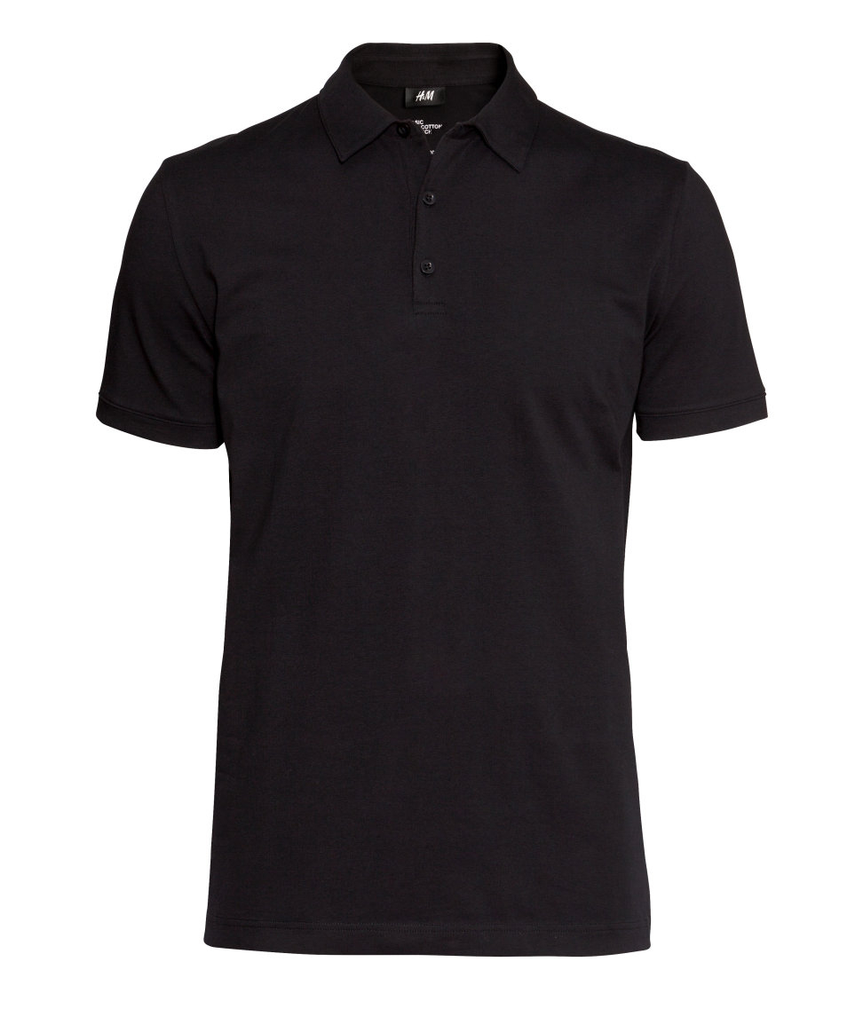 plain black polo shirt mens