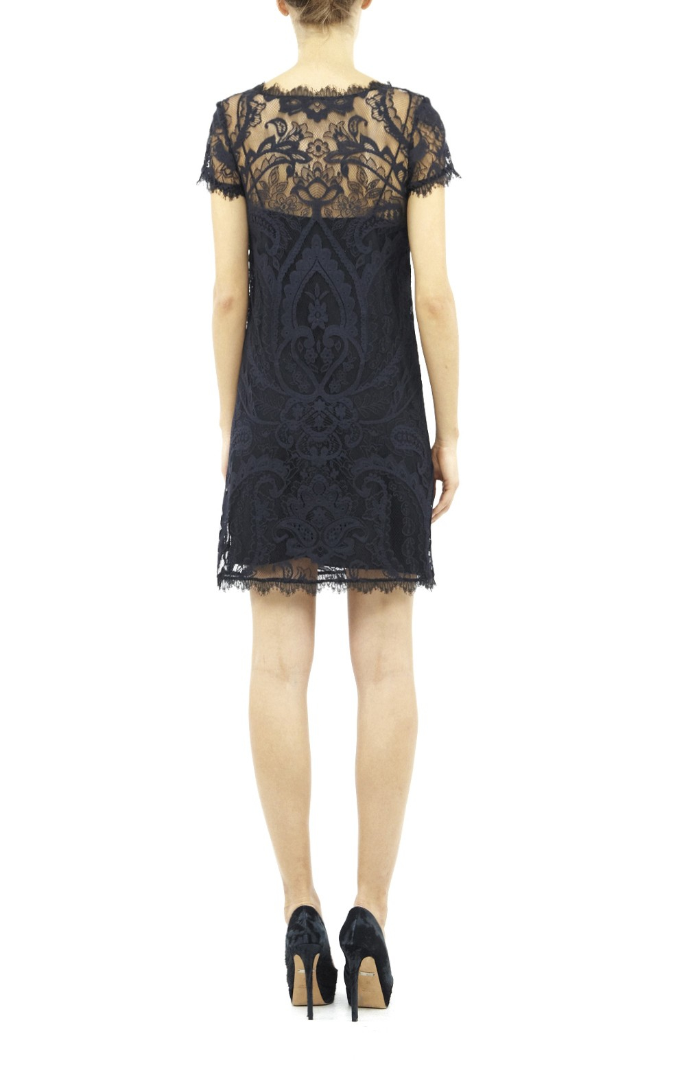 Lyst - Nicole Miller Sleeveless Combo Dress W/cutouts in Black