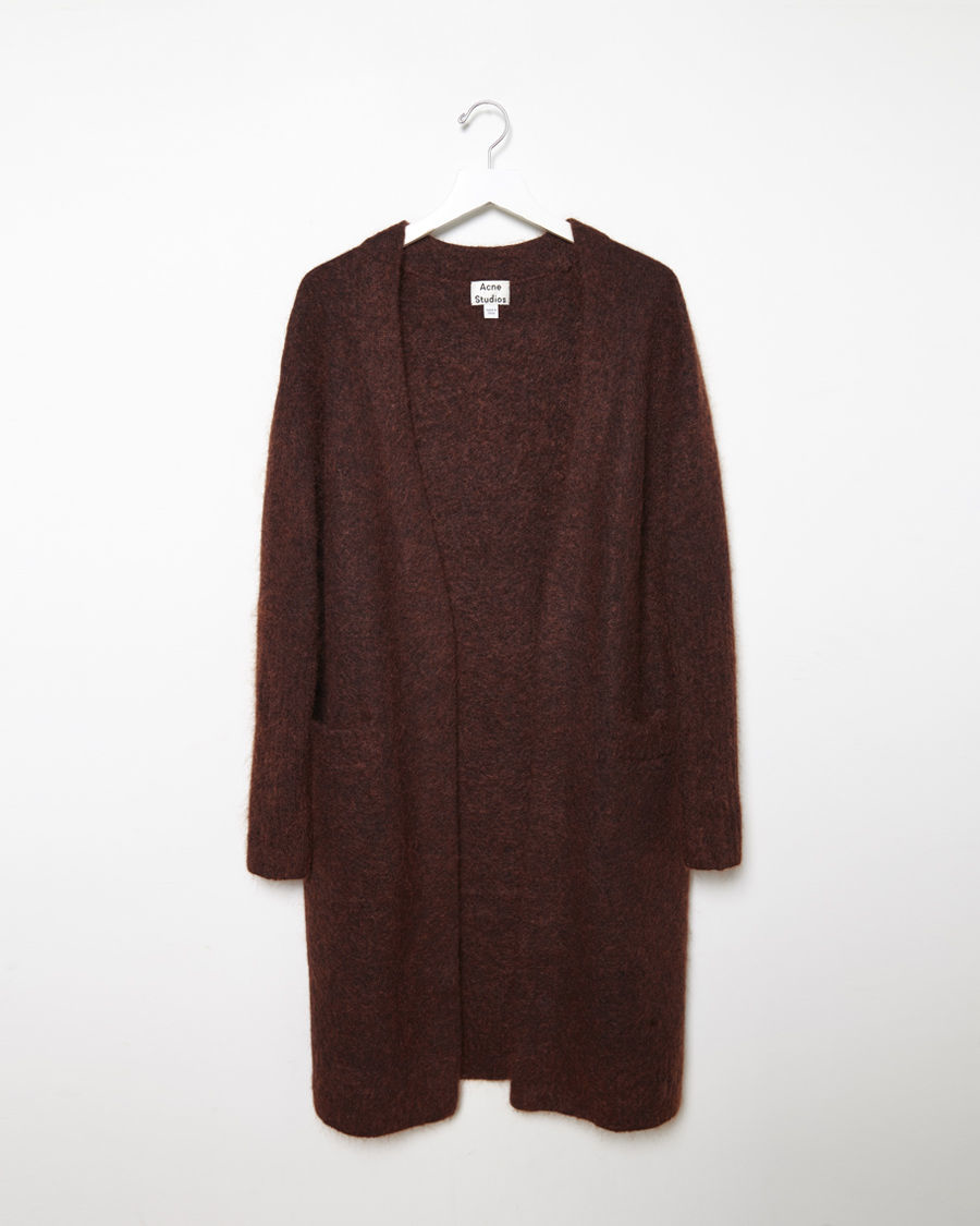 rust brown cardigan