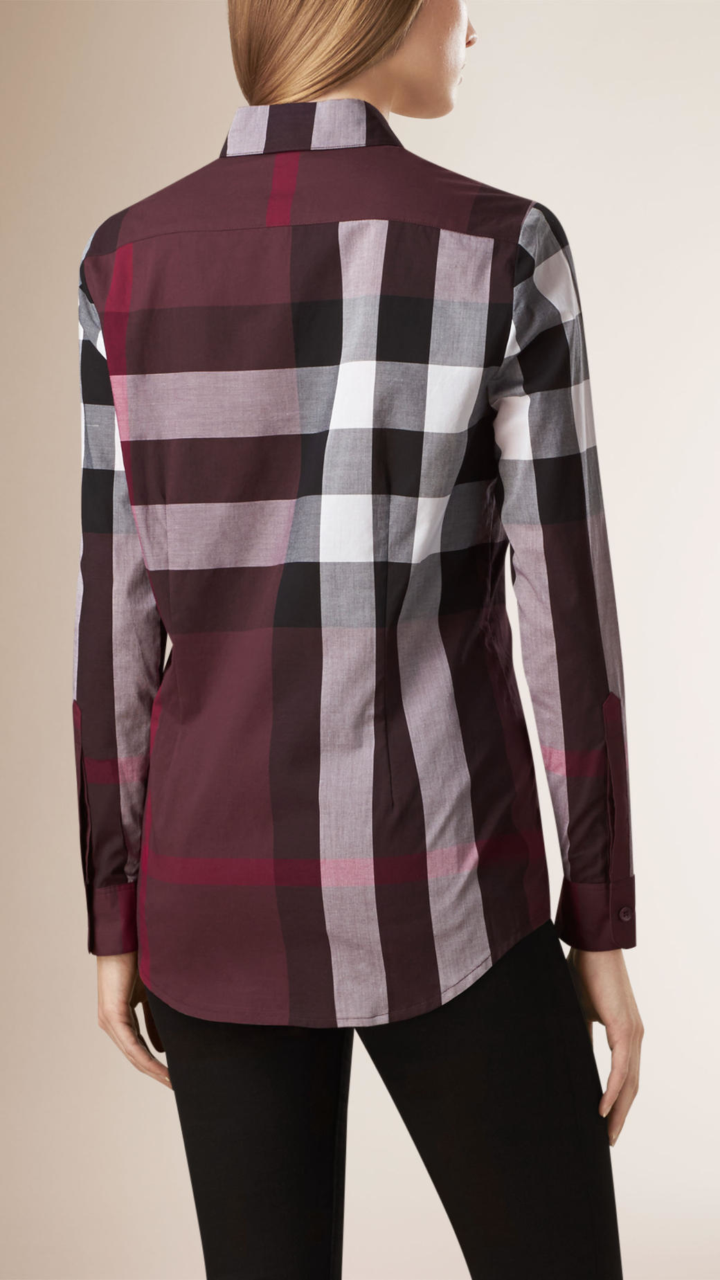 burberry shirt burgundy