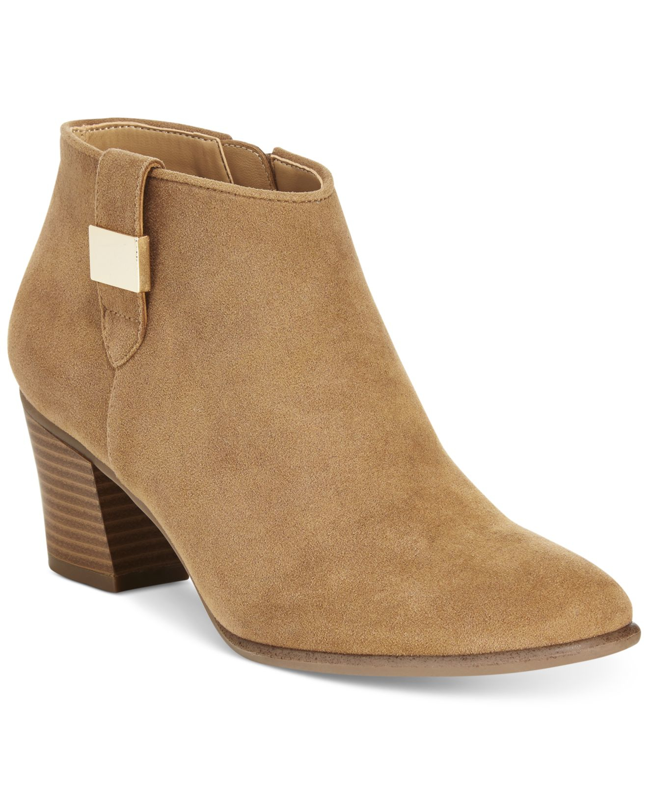 Alfani Women's Leoh Ankle Booties, Only At Macy's in Cognac (Natural