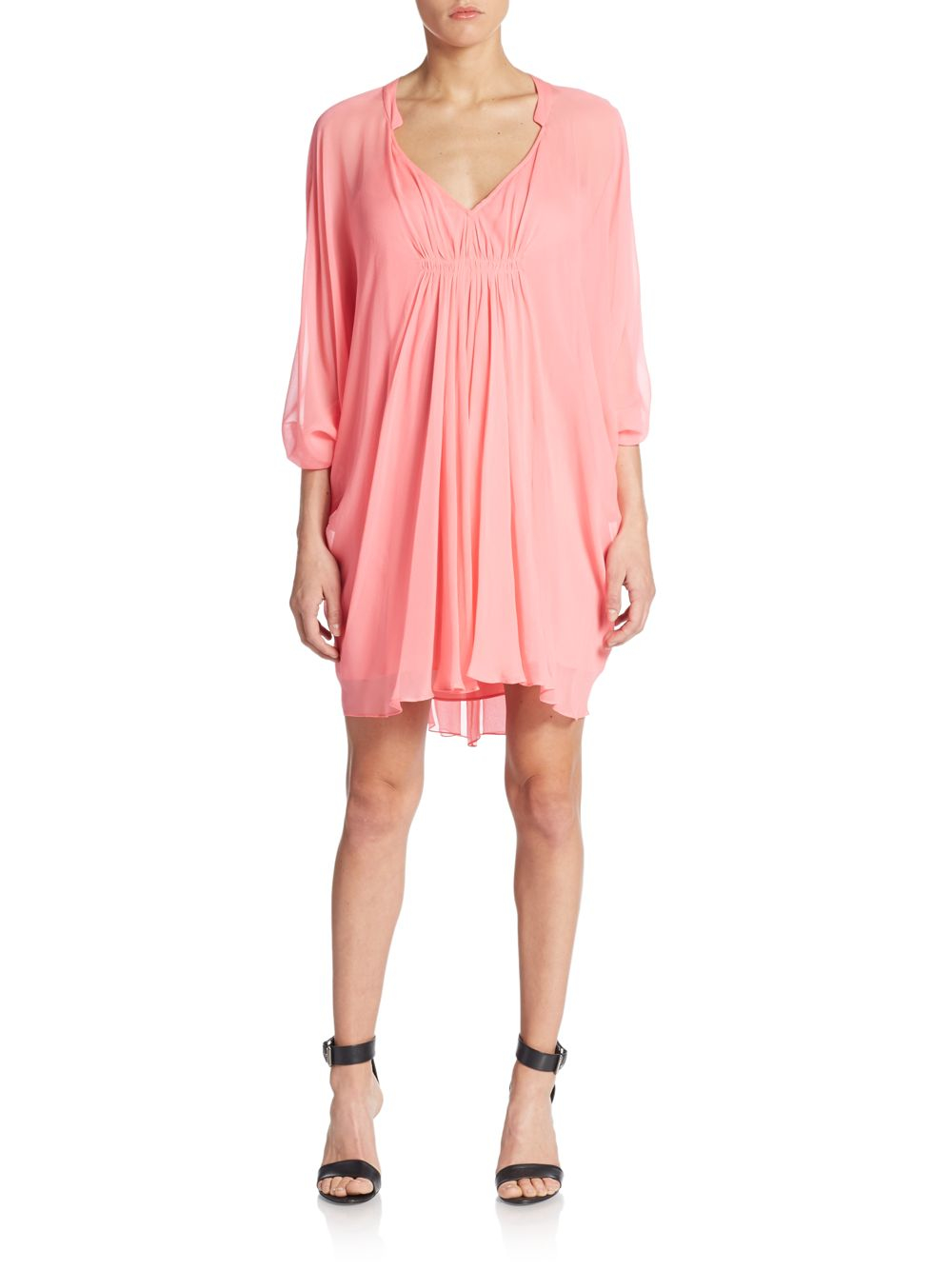 dvf fleurette silk chiffon dress