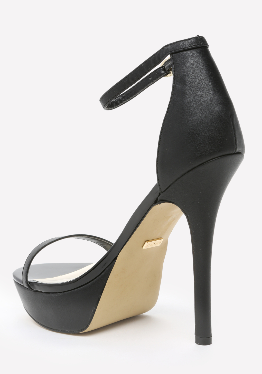 Bebe Synthetic Ensie Ankle Strap Sandals In Black Lyst