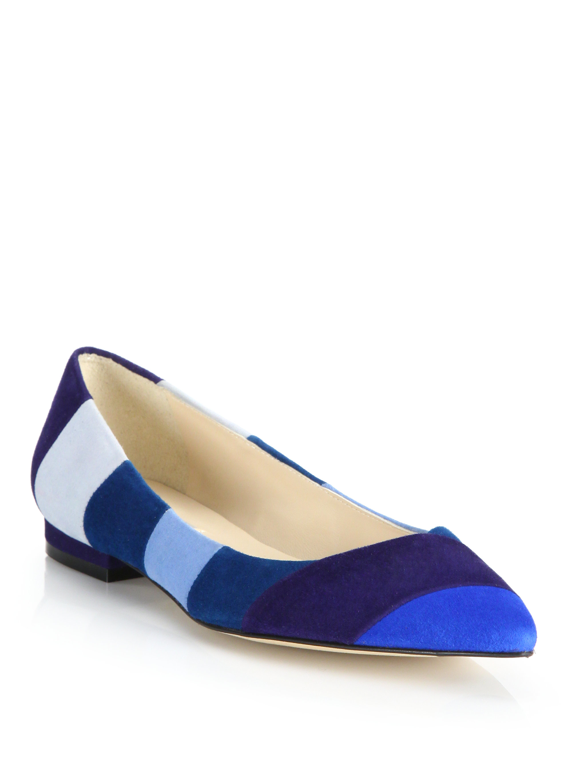 bright blue flat shoes