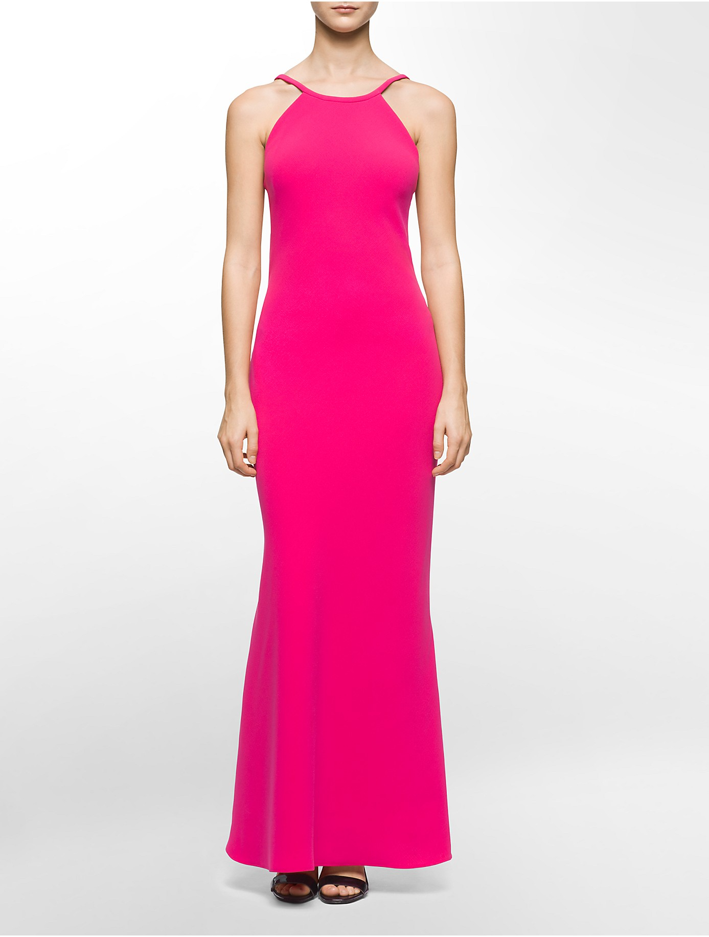 calvin klein pink gown