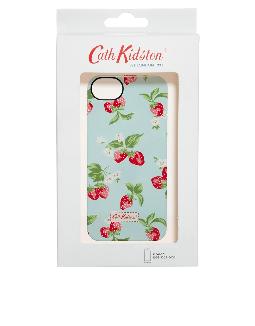 Cath Kidston Cath Kidsto Classic Strawberry Iphone 5 Case In Blue Lyst