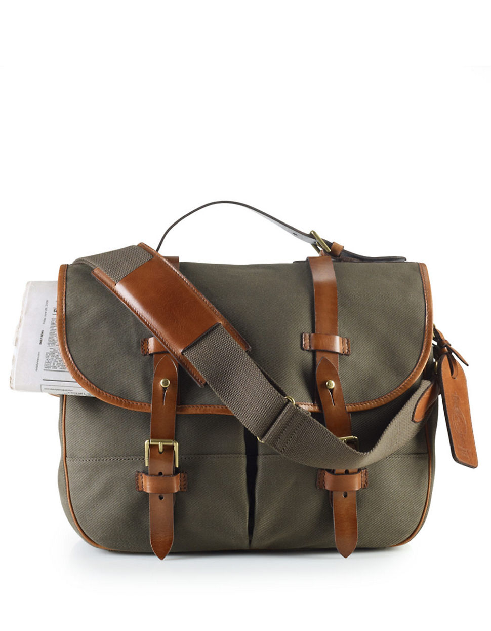 Lyst Polo ralph lauren Canvas Messenger Bag in Green for Men