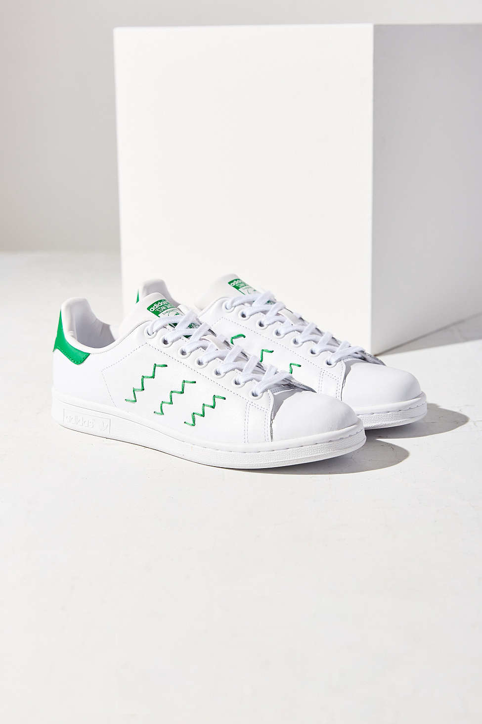adidas Originals Leather Zig Zag Stan Smith Sneaker in White | Lyst