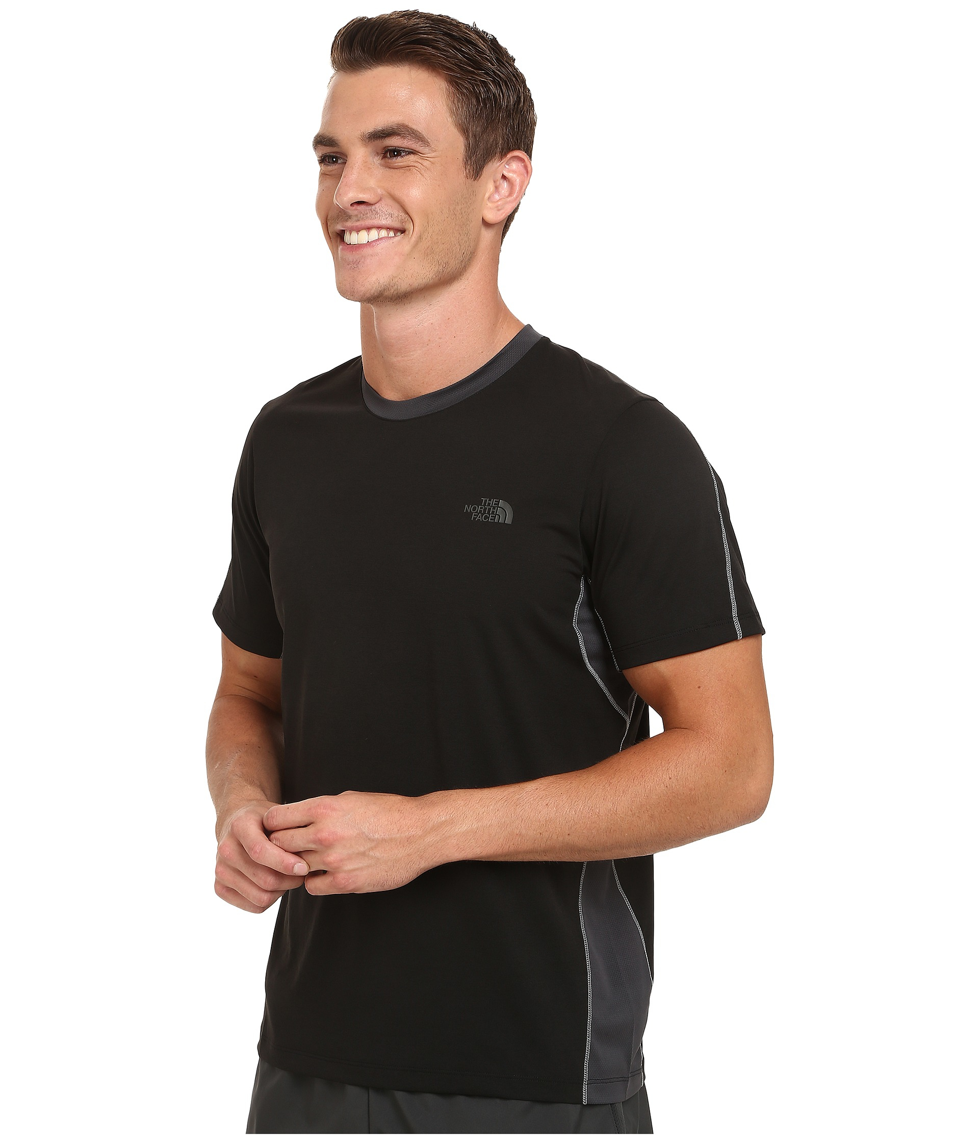 The North Face Ampere Short Sleeve Crew Shirt in Black for Men - Lyst