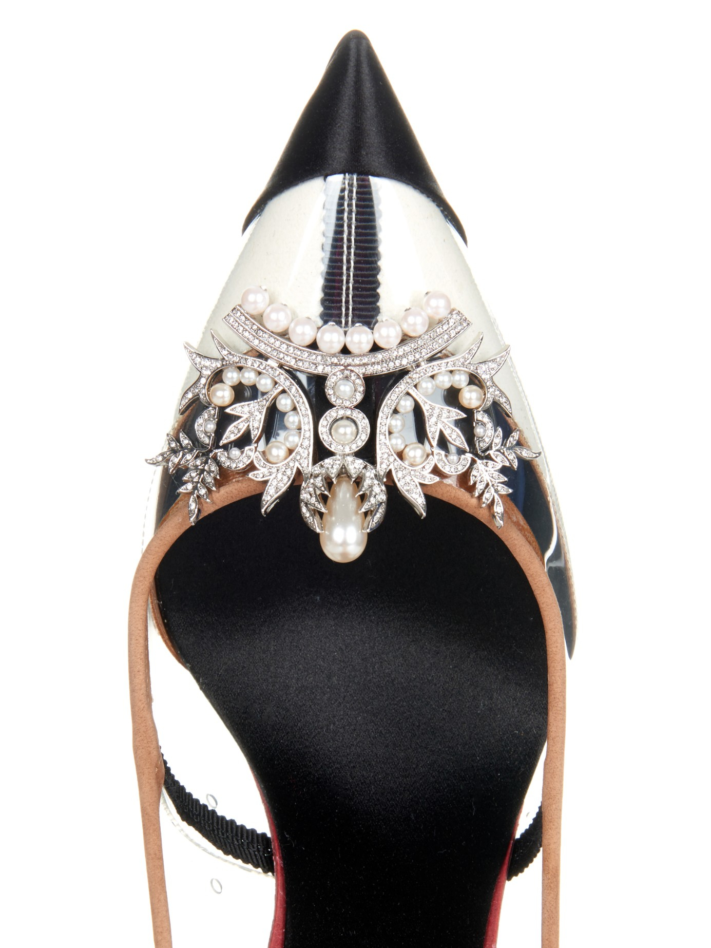 balenciaga white bow heels