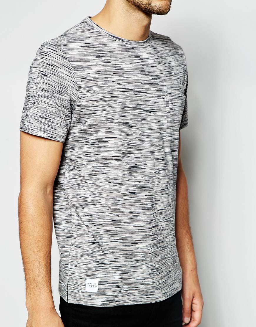 Native Youth Space Dye T-shirt in Grey (Gray) for Men - Lyst