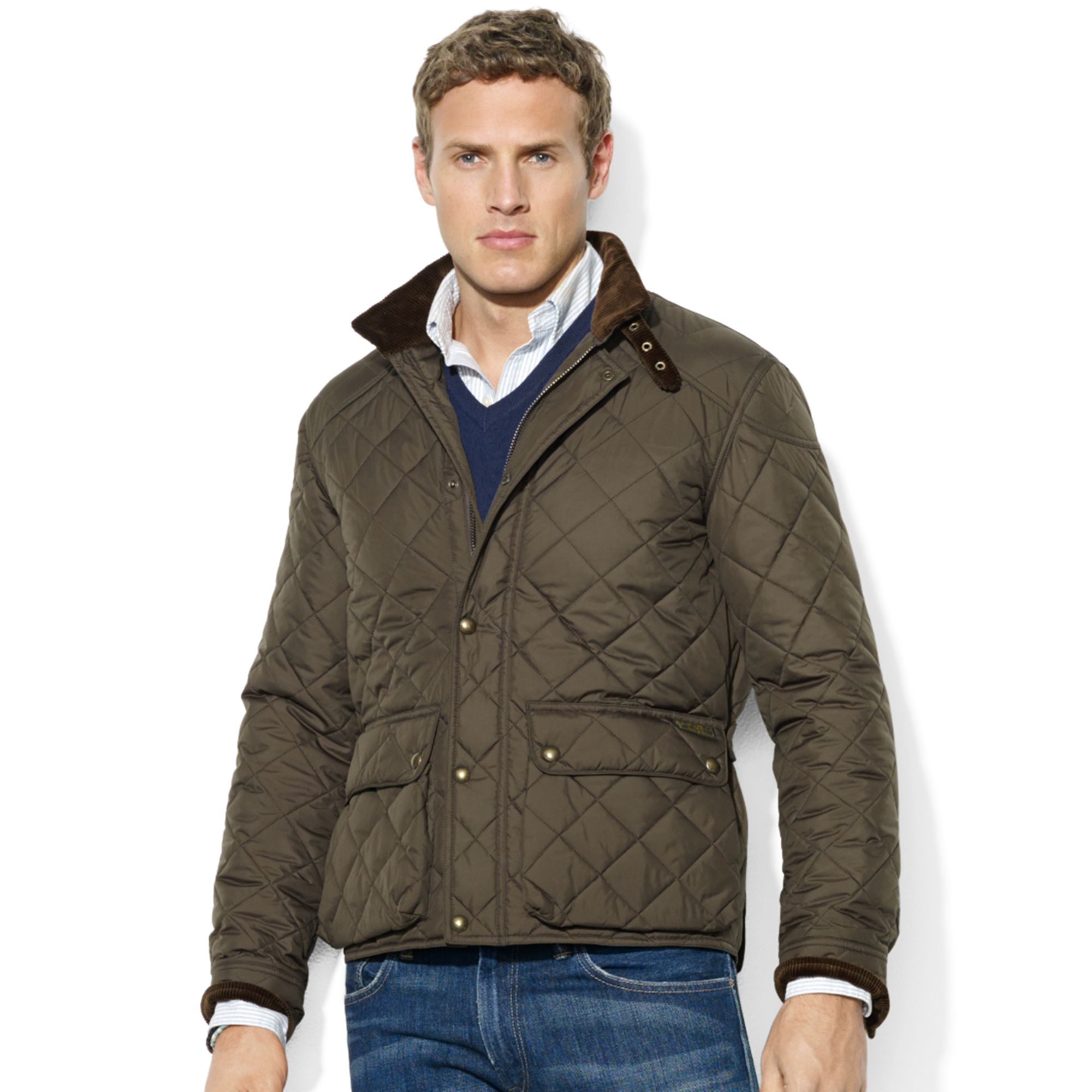 Ralph Lauren Cadwell Quilted Bomber Jacket in Green for Men - Lyst