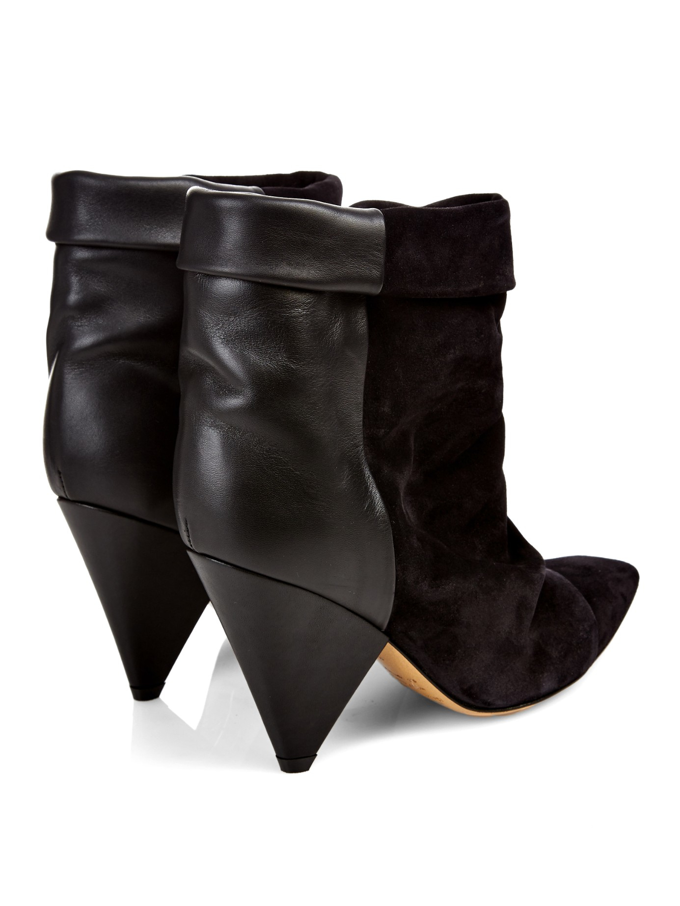 Isabel Andrew Leather And Suede Ankle Boots in Lyst
