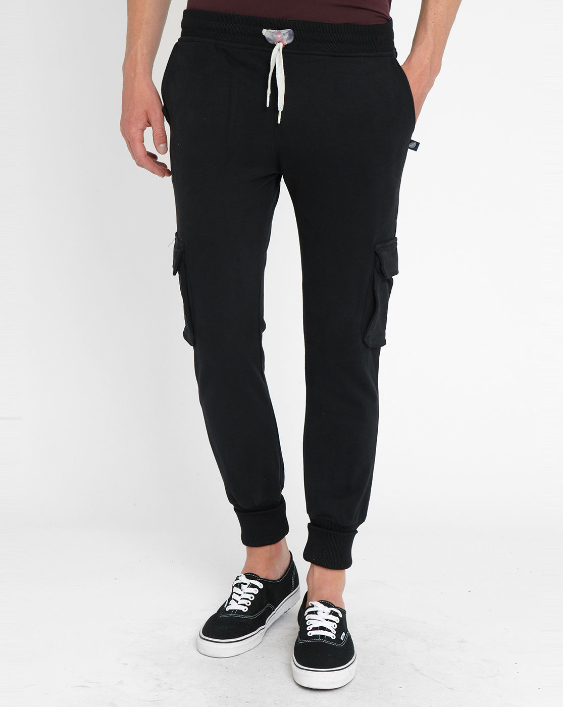 black thick joggers