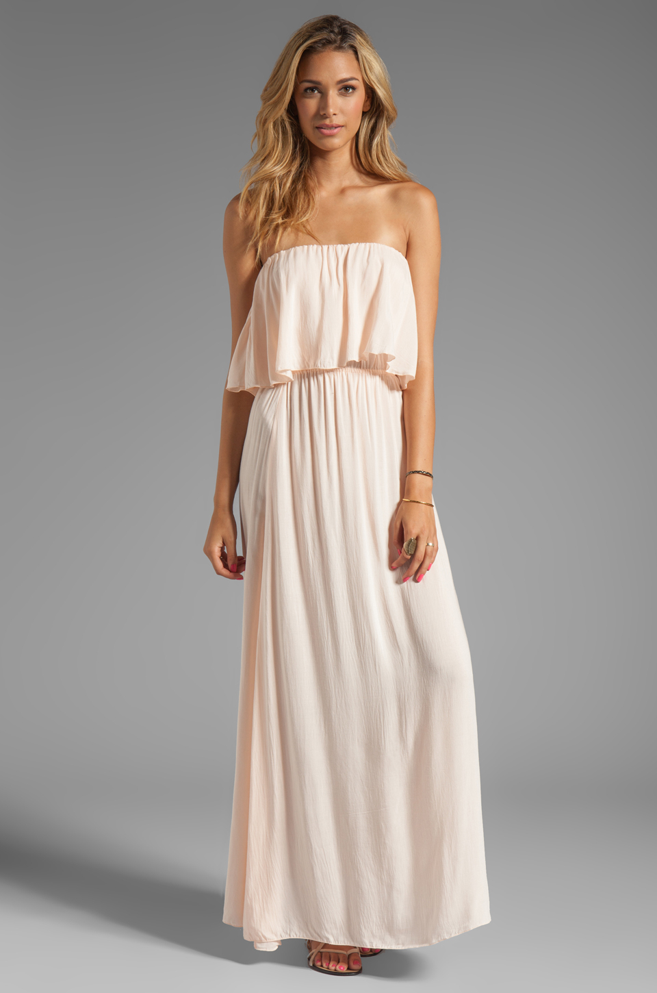 ruffle top maxi dress