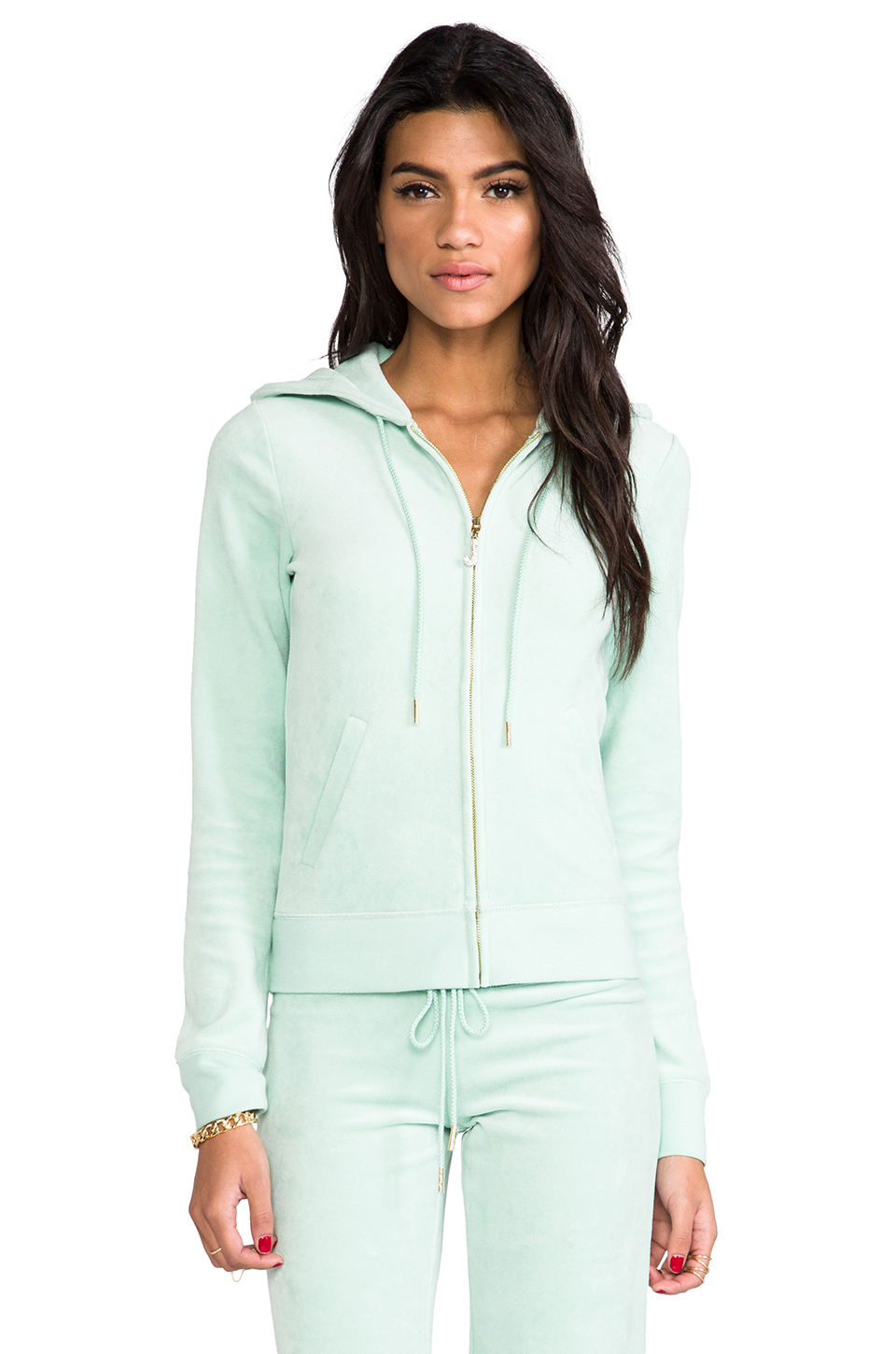 Juicy Couture J Bling Hoodie in Mint in Green - Lyst