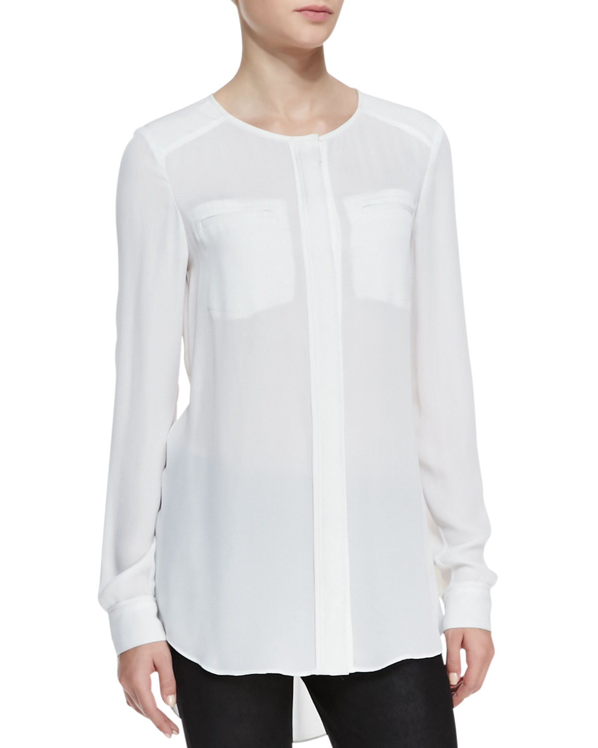 Chico white blouses long sleeves top