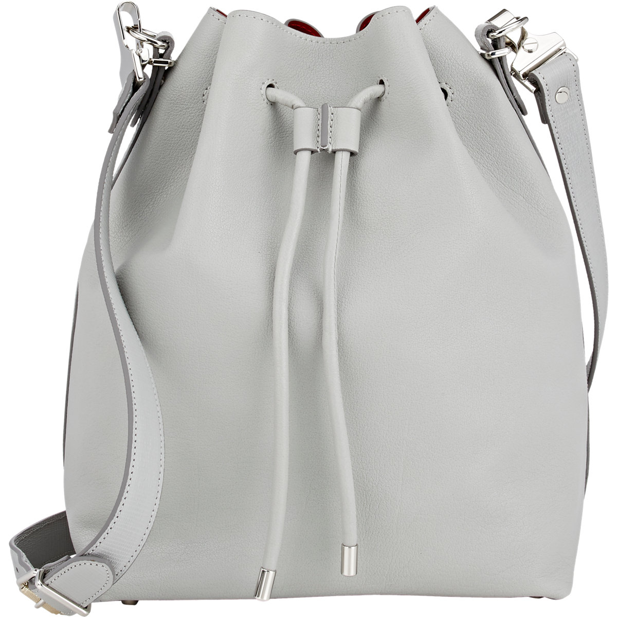 gray bucket bag