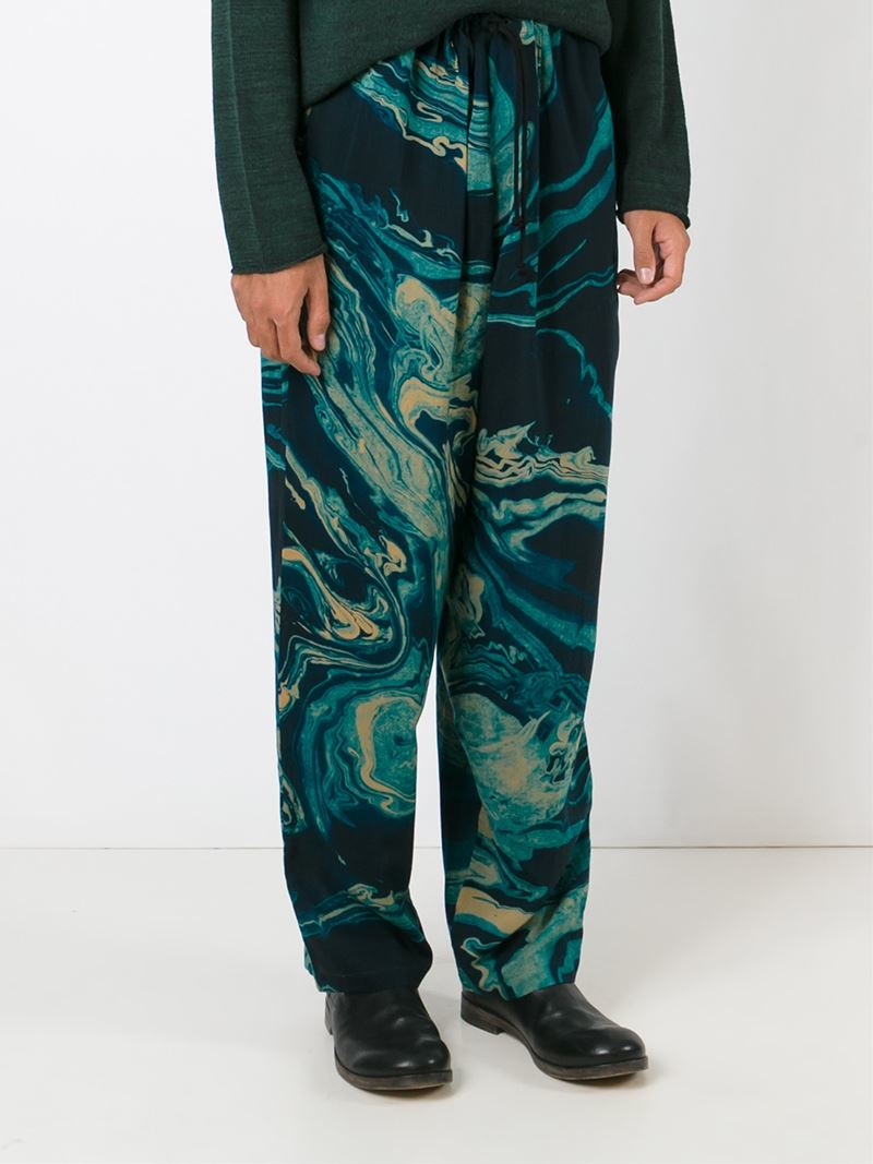 Yohji Yamamoto Marble Print in Blue Men | Lyst