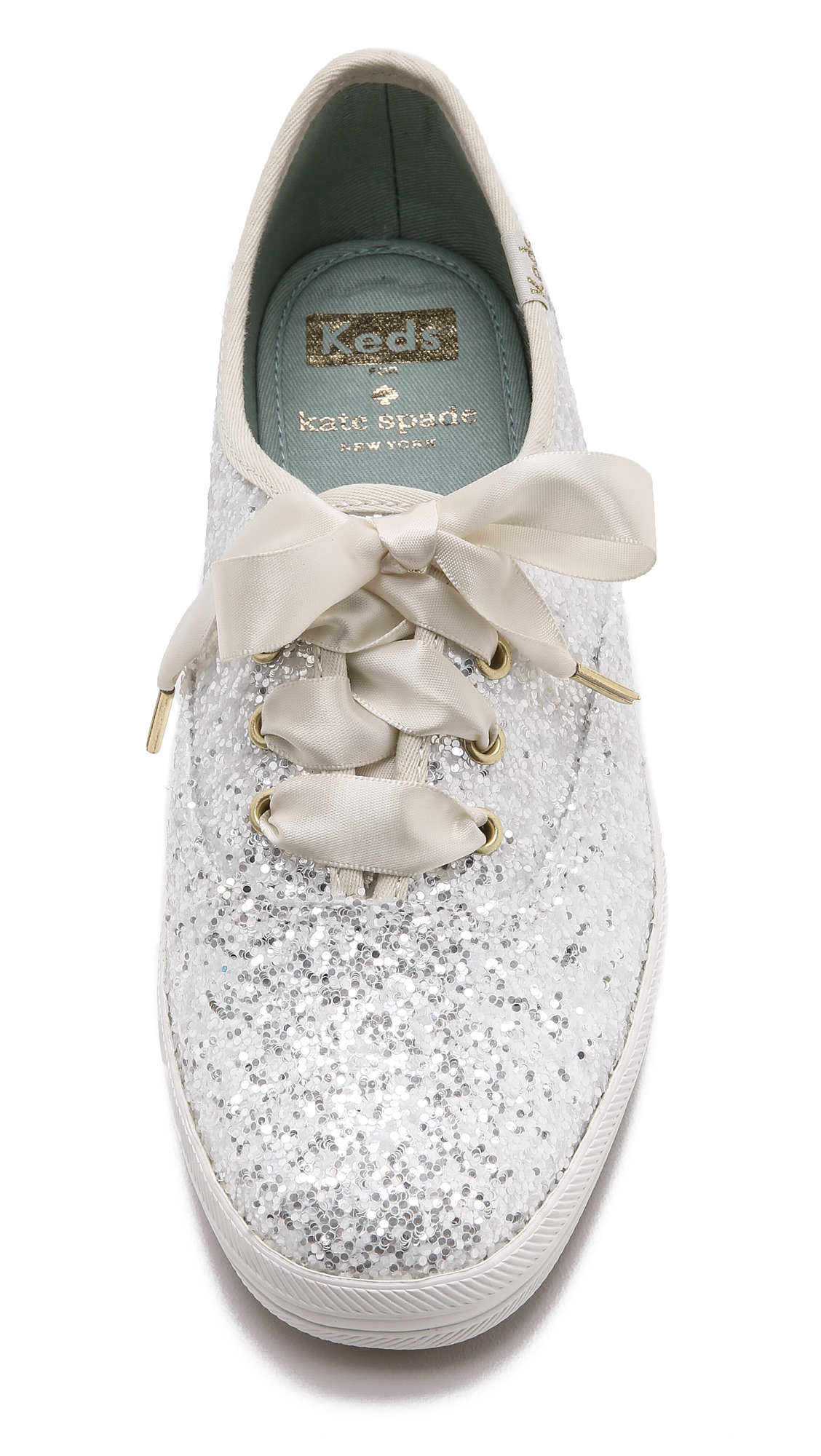 Kate Spade Glitter Keds Sneakers - White | Lyst