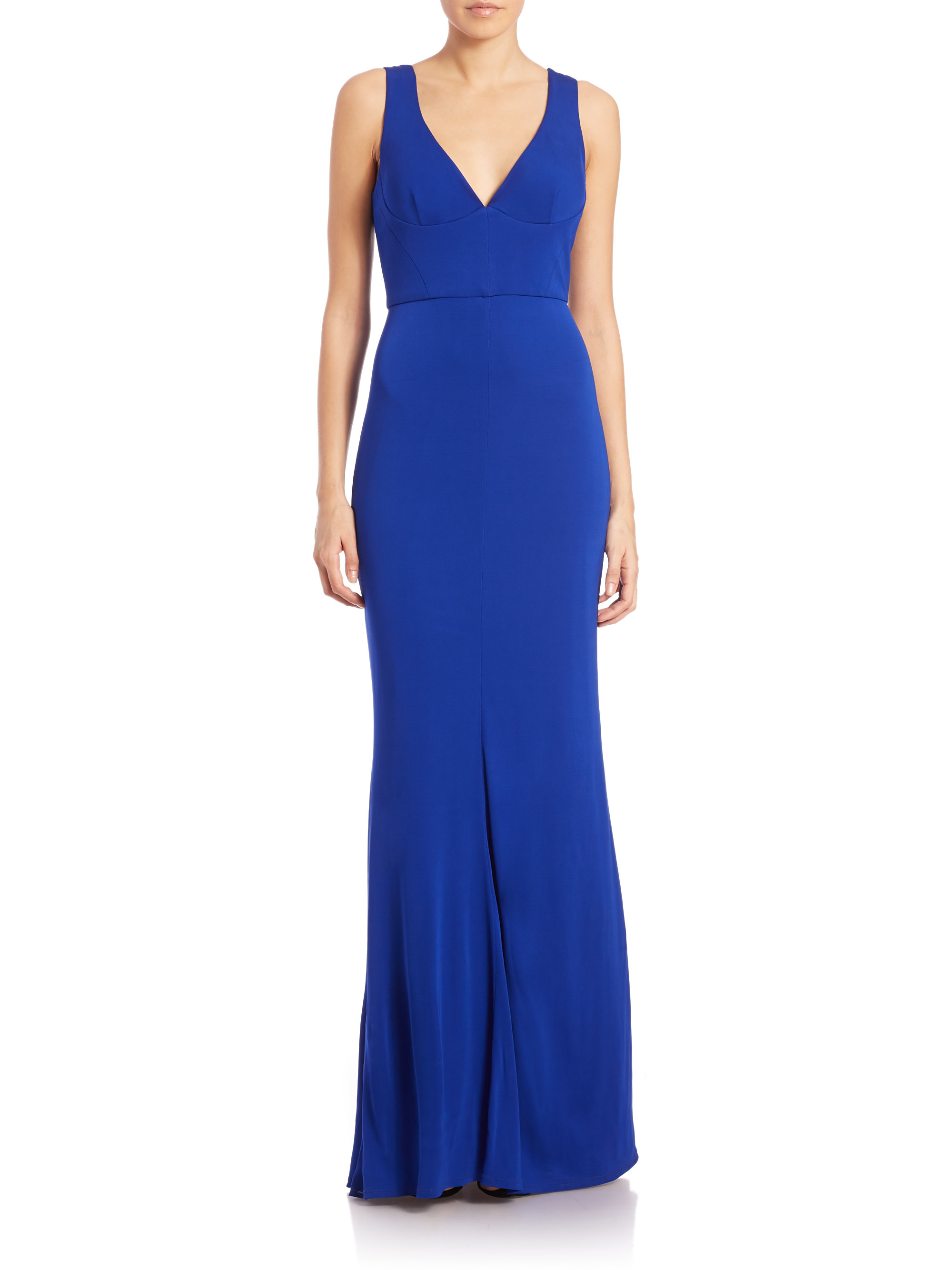 deep v gown