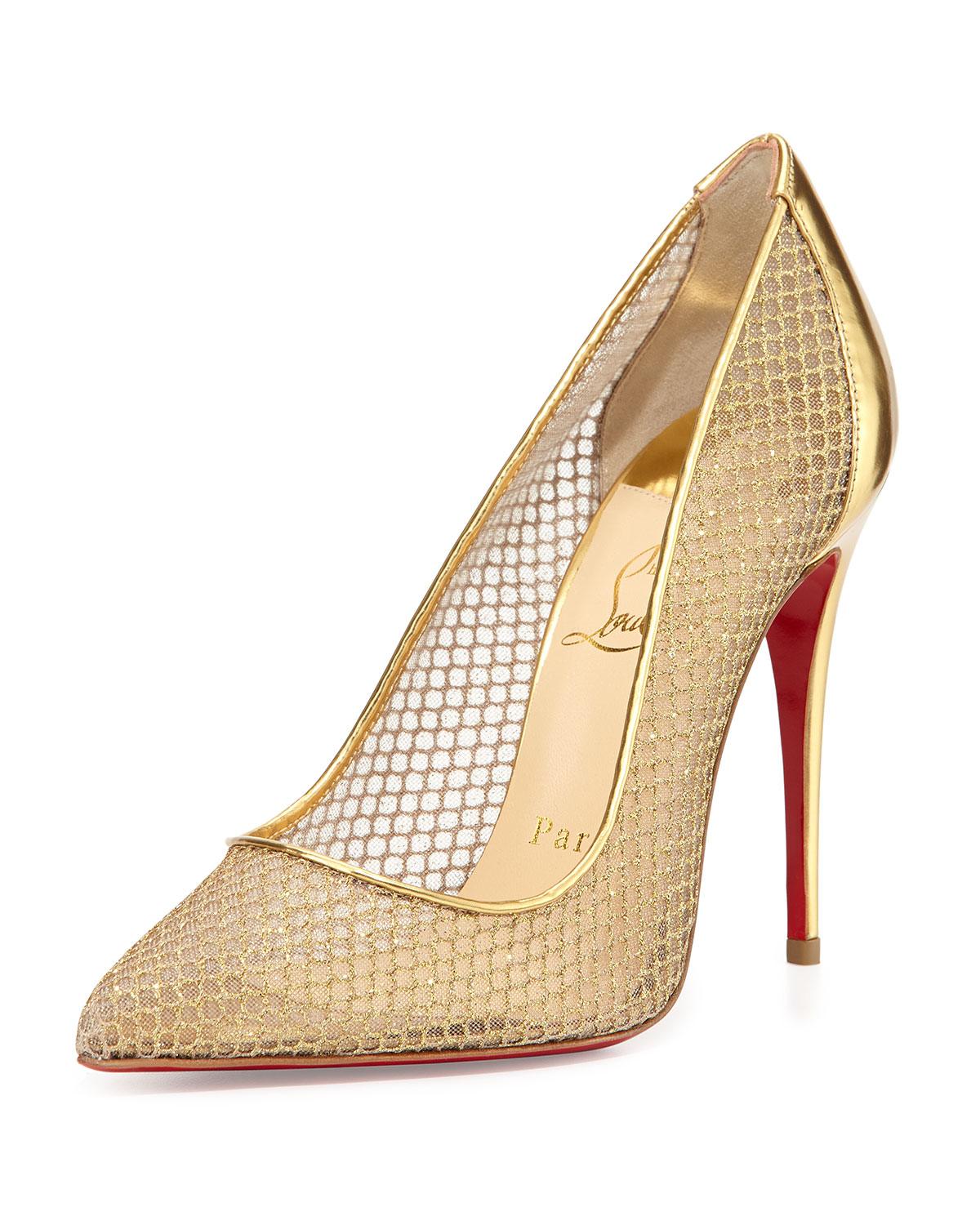 christian louboutin gold lace christian louboutin gold lace