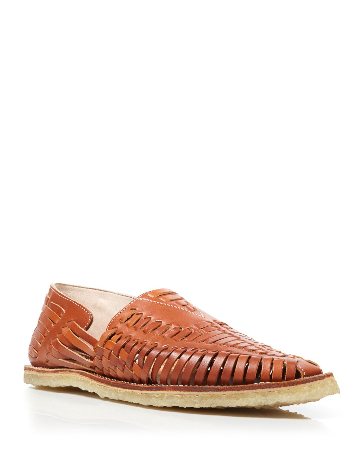 toms cognac leather huarache sandal
