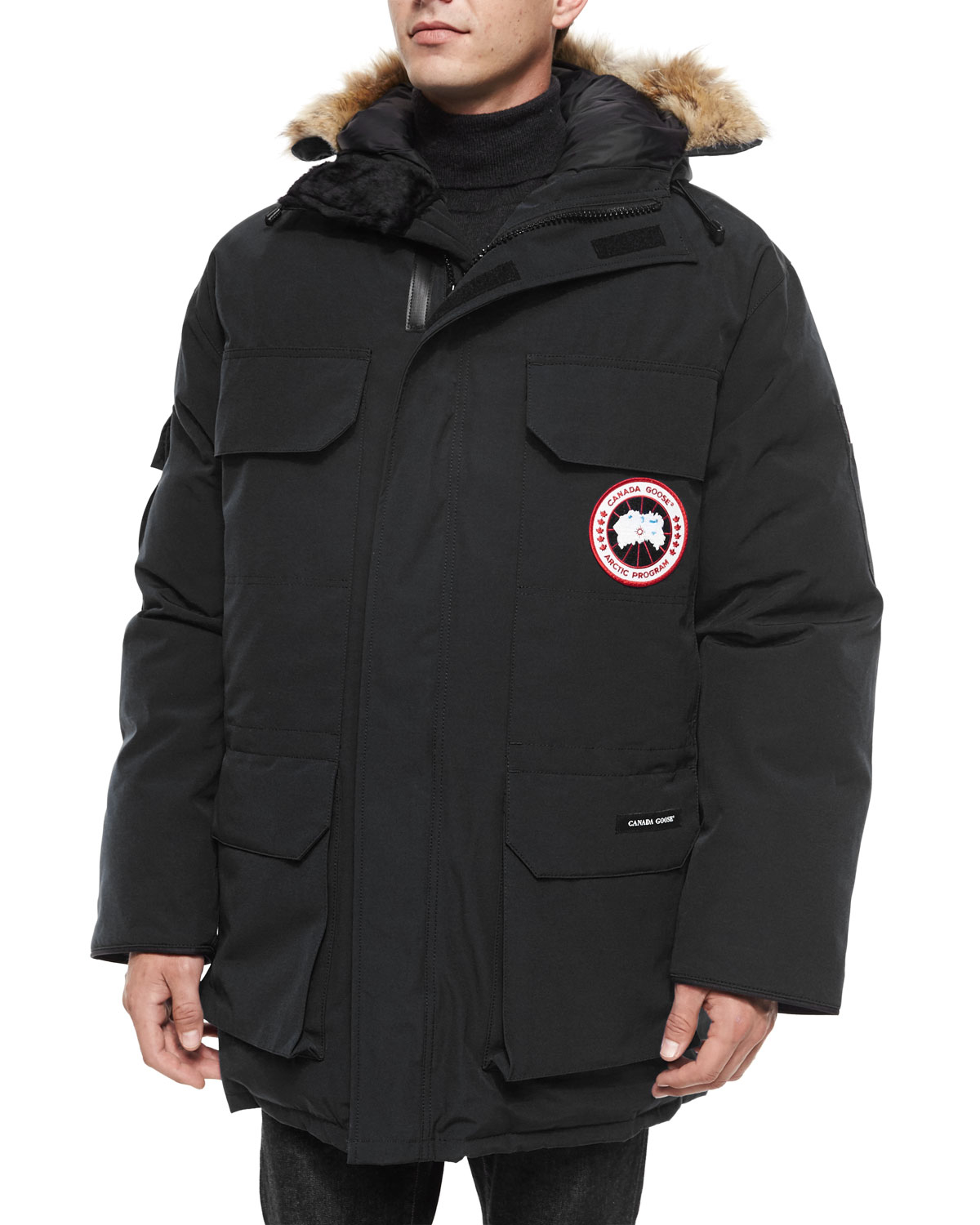 Canada goose Expedition Parka W/fur Trimmed Hood in Black for Men | Lyst