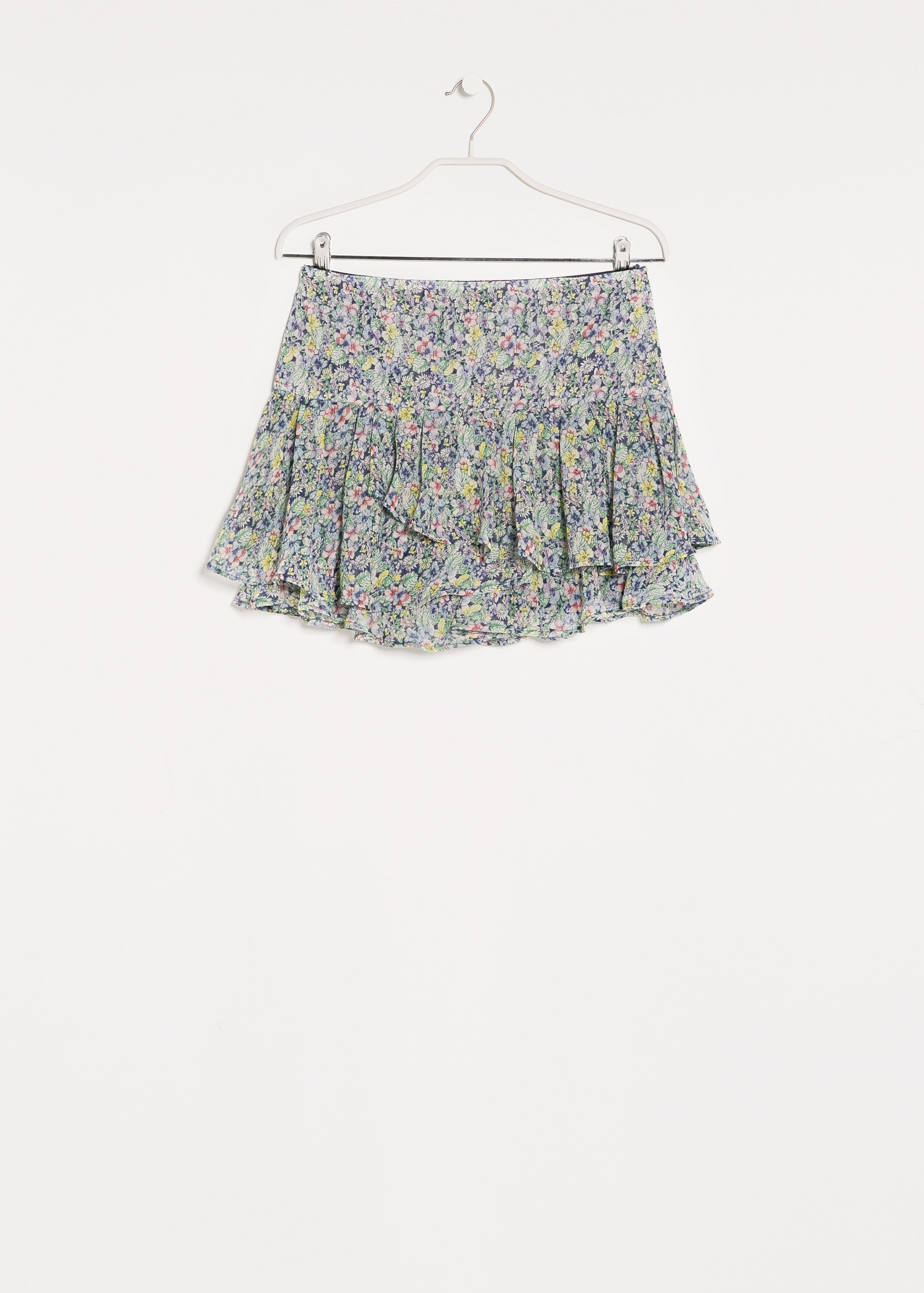 flowy ruffle mini skirt