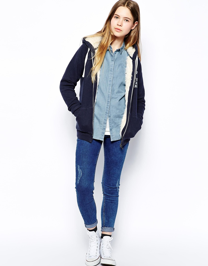 jack wills fleece lined hoodie