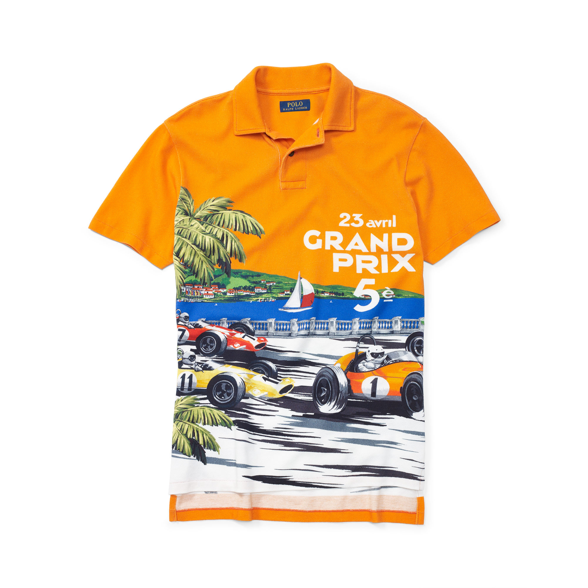 Polo Ralph Lauren Cotton Featherweight Mesh Polo Shirt in Orange Print  (Orange) for Men - Lyst