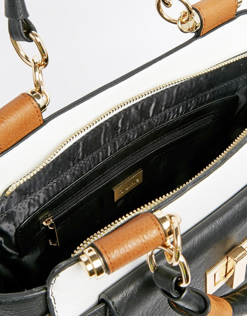 Dune Danzie Tan Black and White Handbag in Brown - Lyst