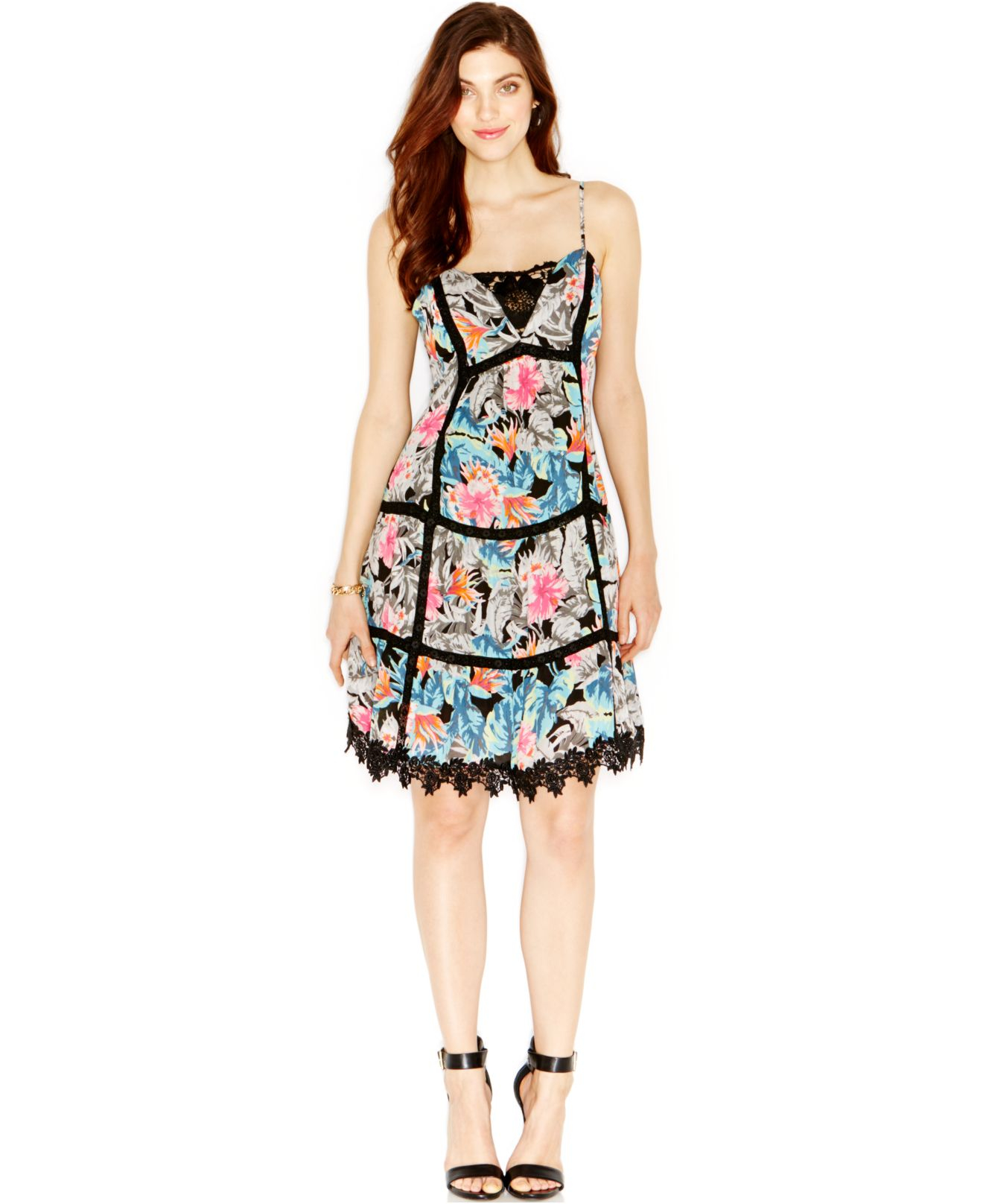 guess maxikleid floral