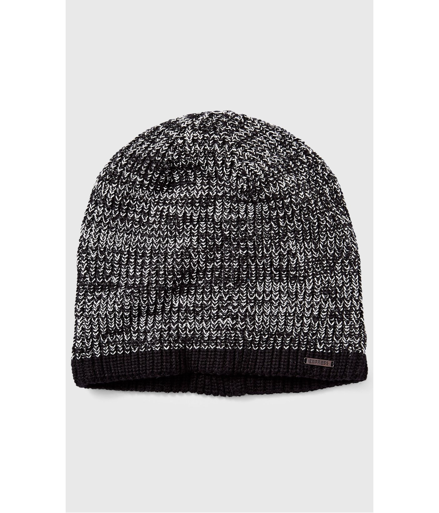 Express Marled Cotton Beanie in Black for Men Lyst
