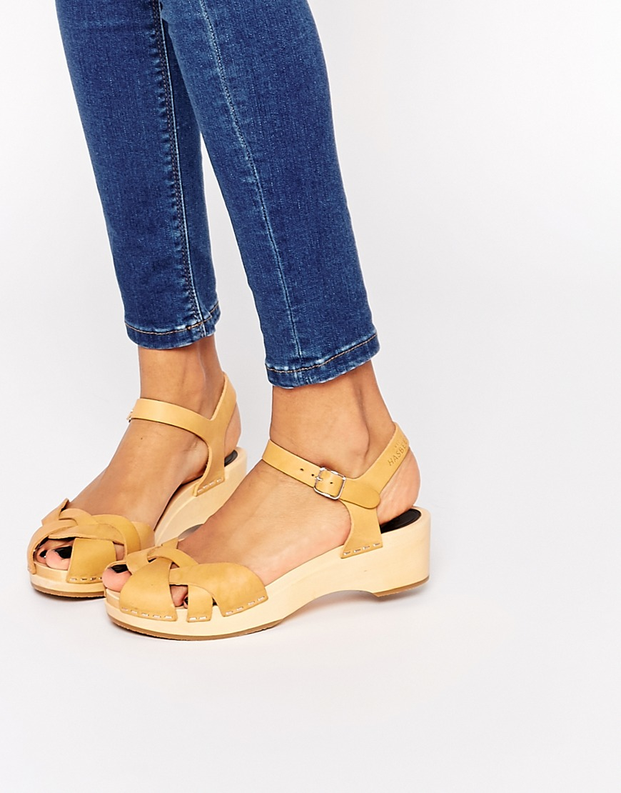 Lyst - Swedish Hasbeens Tan Leather Tutti Frutti Debutant Sandals in ... Gallery