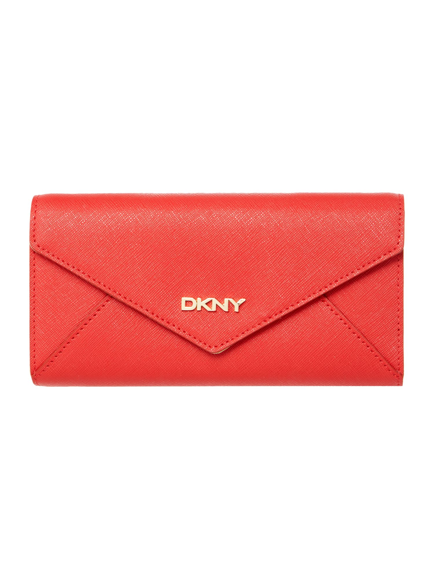 Dkny Saffiano Red Large Envelope Flap Over Purse in Red Lyst