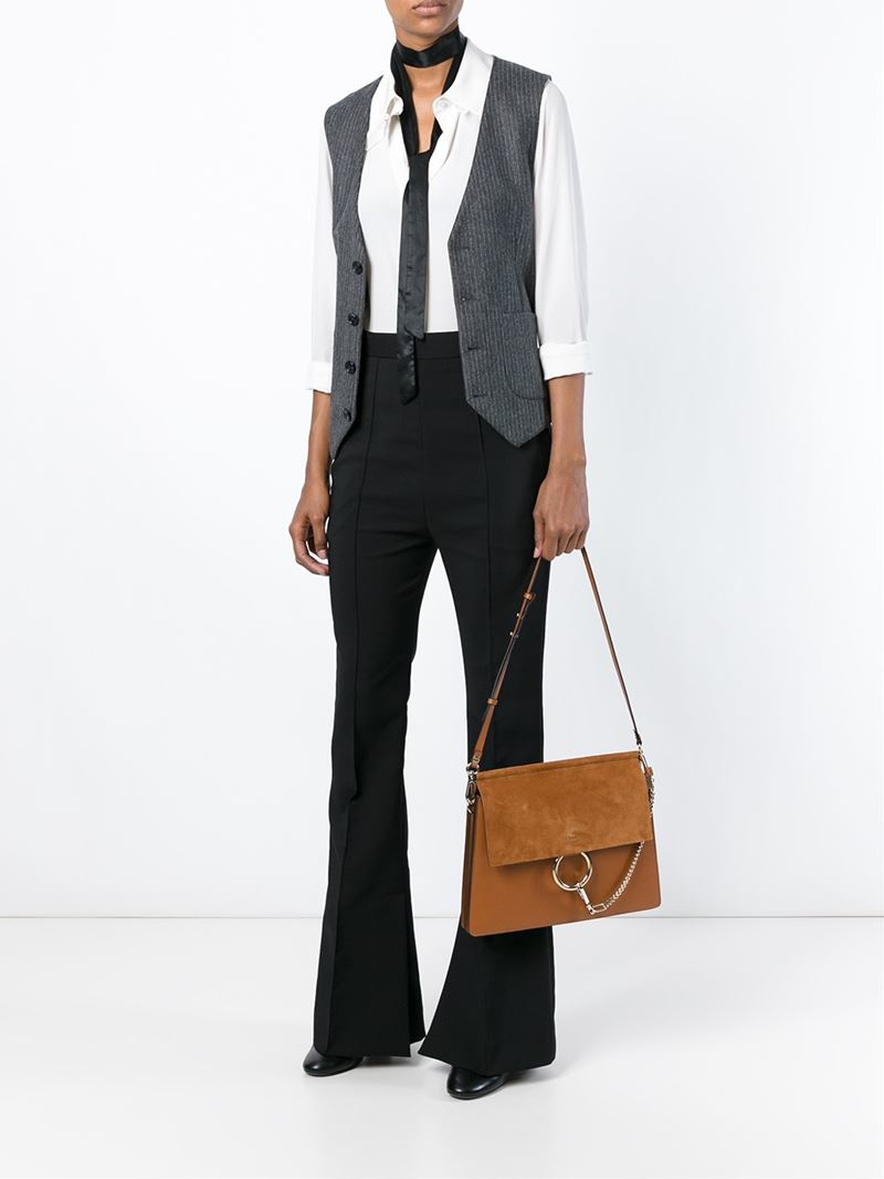 Chlo Faye Shoulder Bag in Brown | Lyst