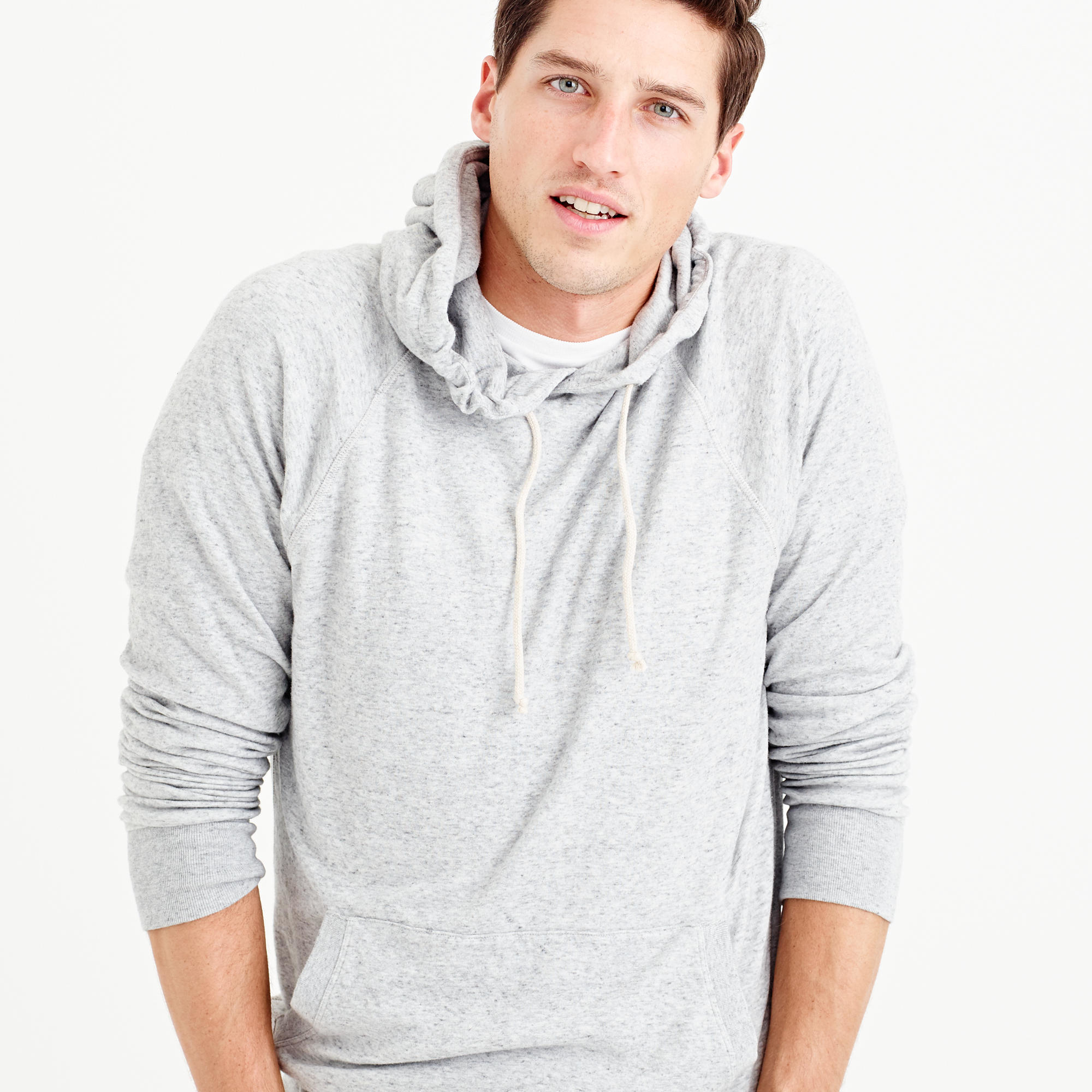 J.Crew Double-knit Pullover Hoodie in Natural for Men - Lyst