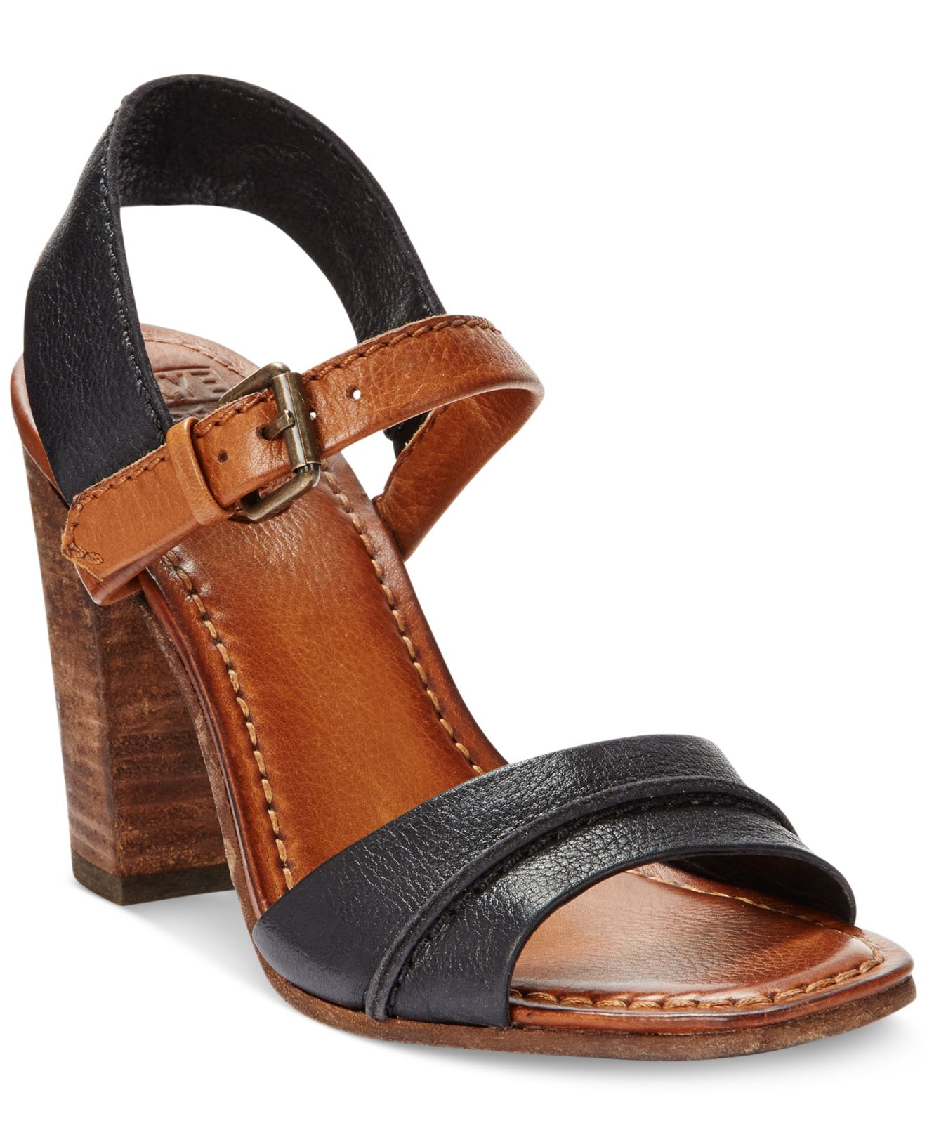 frye black sandals