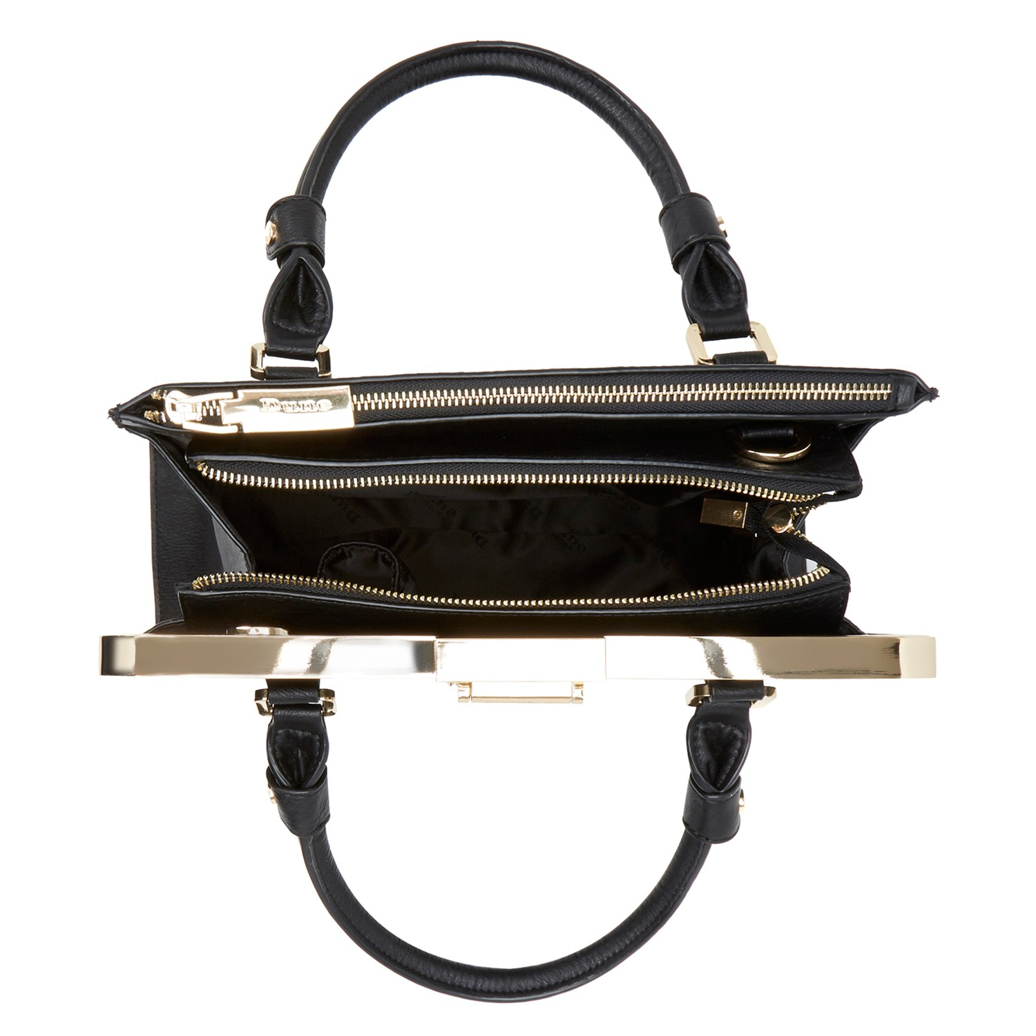 Dune Diana Metal Frame Tote Bag in Black Lyst