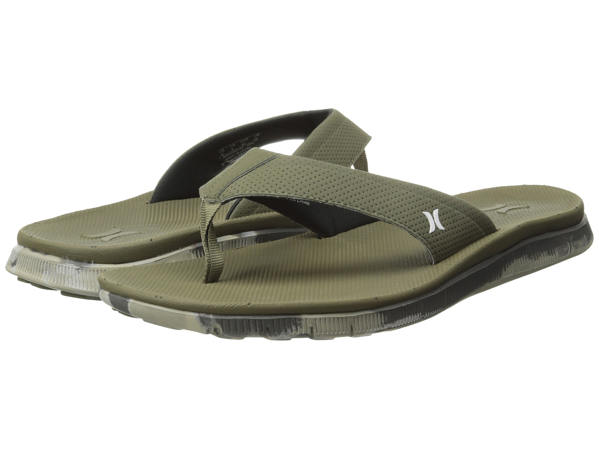 hurley shoes hurley flex sandal in green lyst hurley shoes hurley flex sandal in green lyst