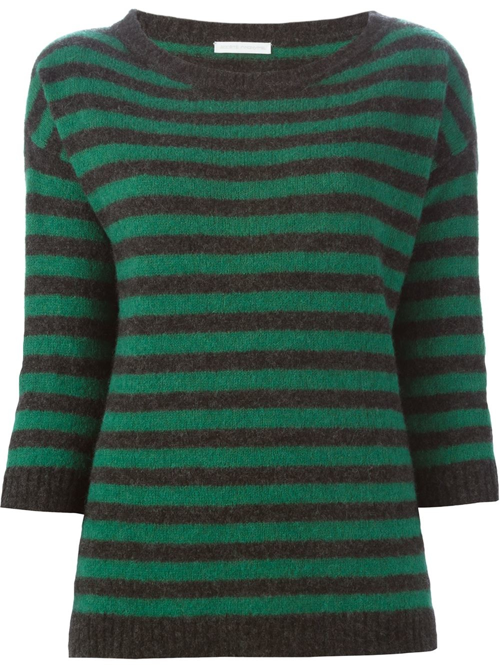 h and m green striped jumper