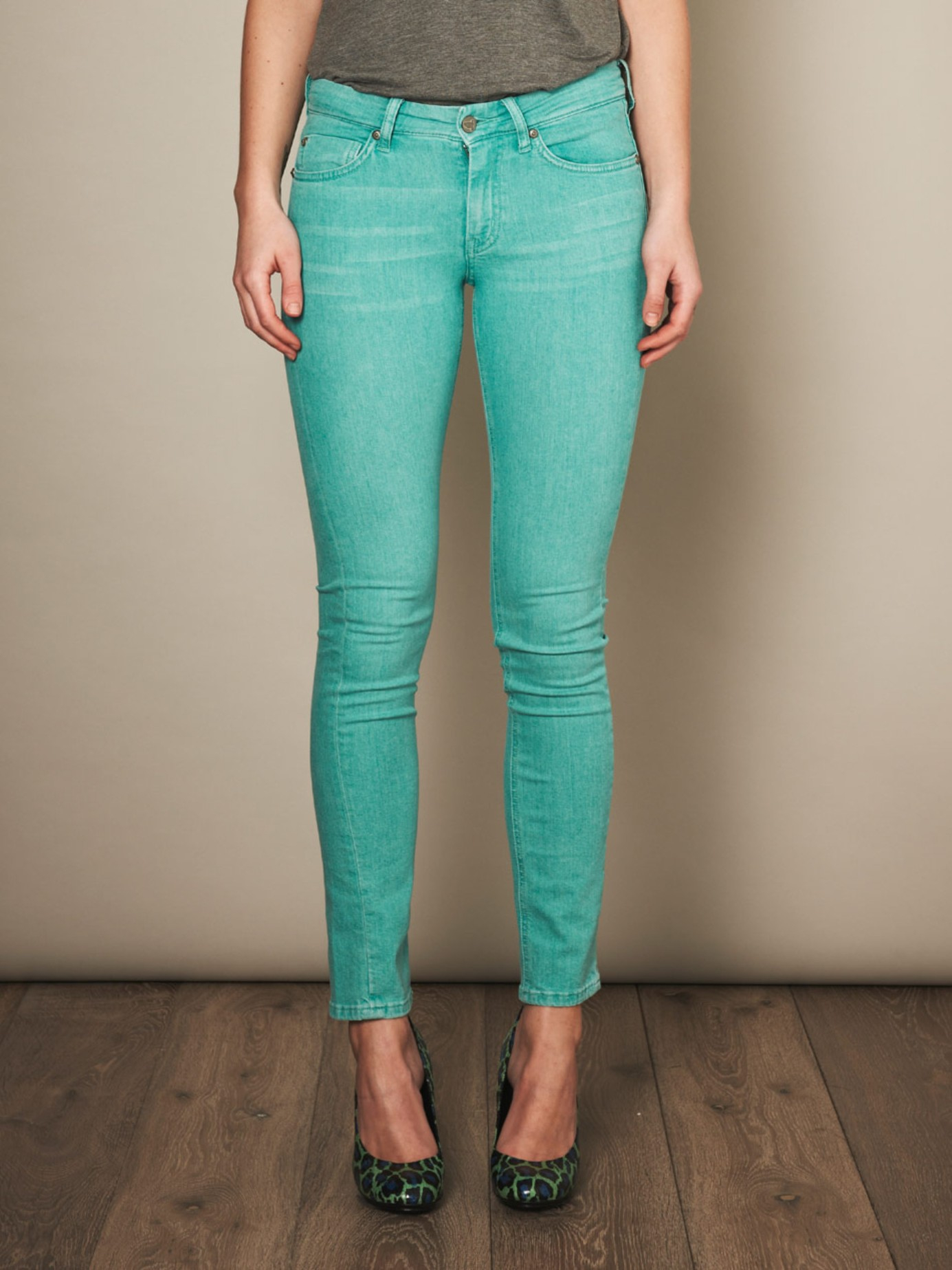 Lyst M.I.H Jeans Breathless Lowrise Skinny Jeans in Green