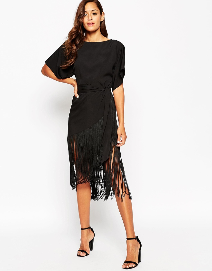 11 Womens Black Midi Shirt Dress Images