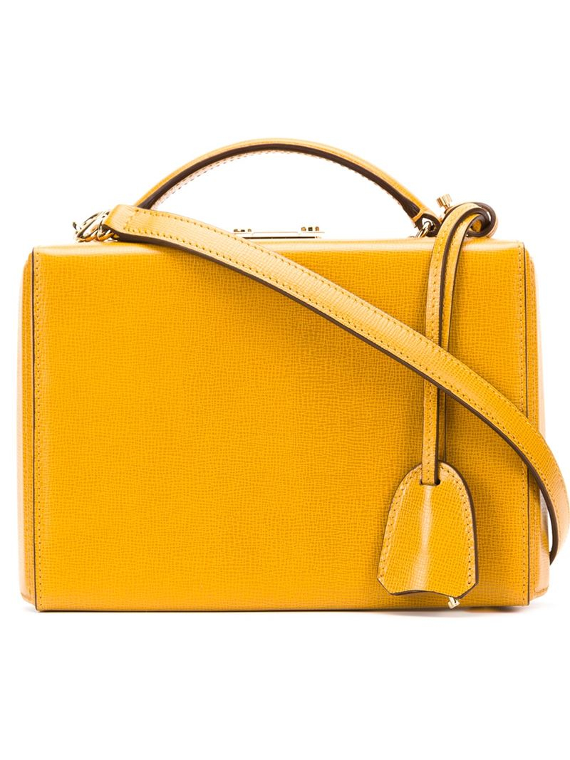 Mark cross Grace Small Box Bag in Yellow | Lyst