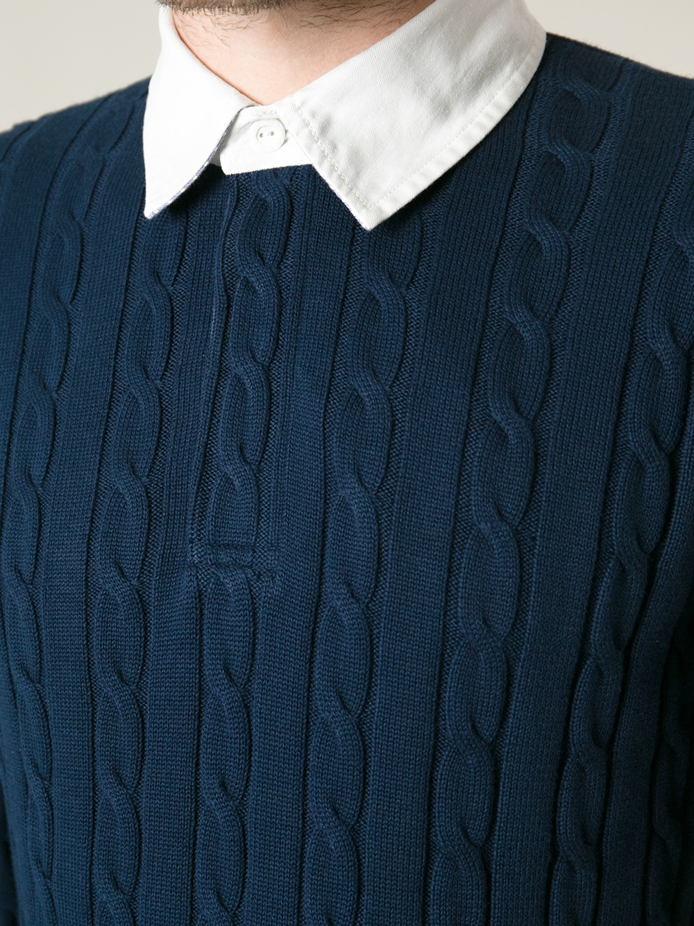 mens gant cable knit jumper